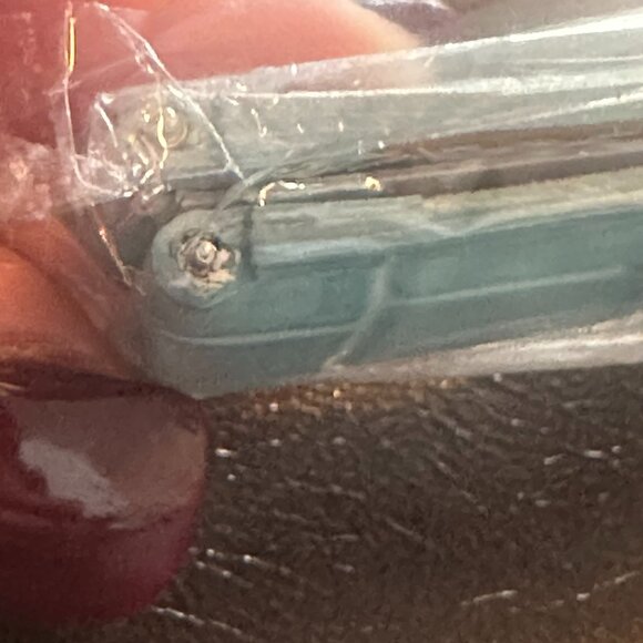 Sky Blue Croco Genuine Leather Watch Band–20mm (w/ Built in Quick Release pins) - Picture 6 of 6